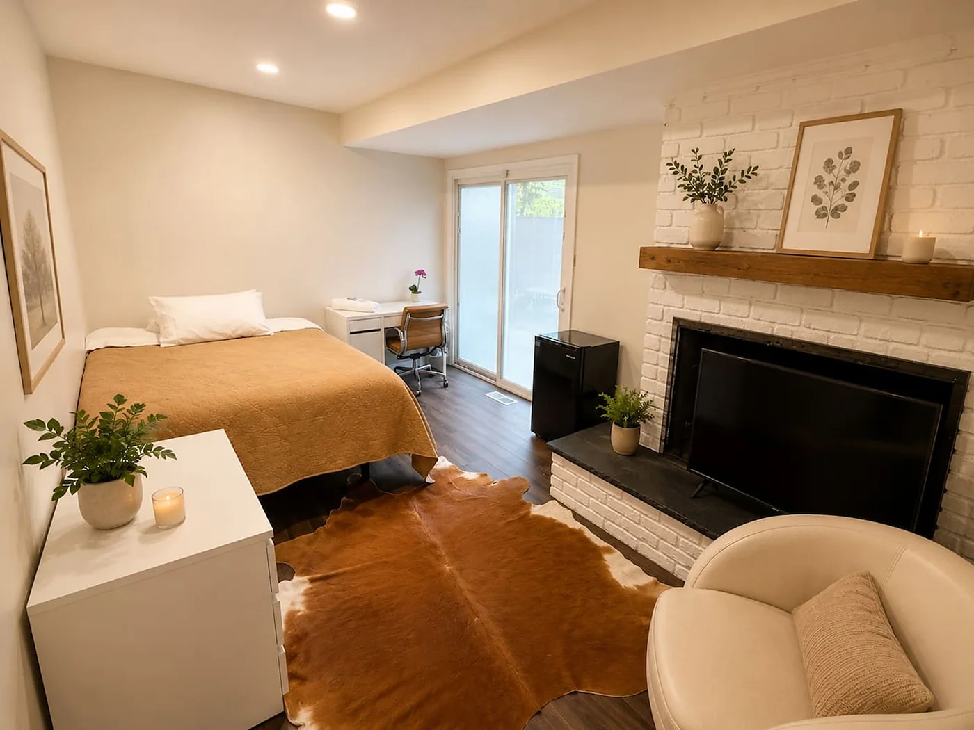 A private room in the Paramus house